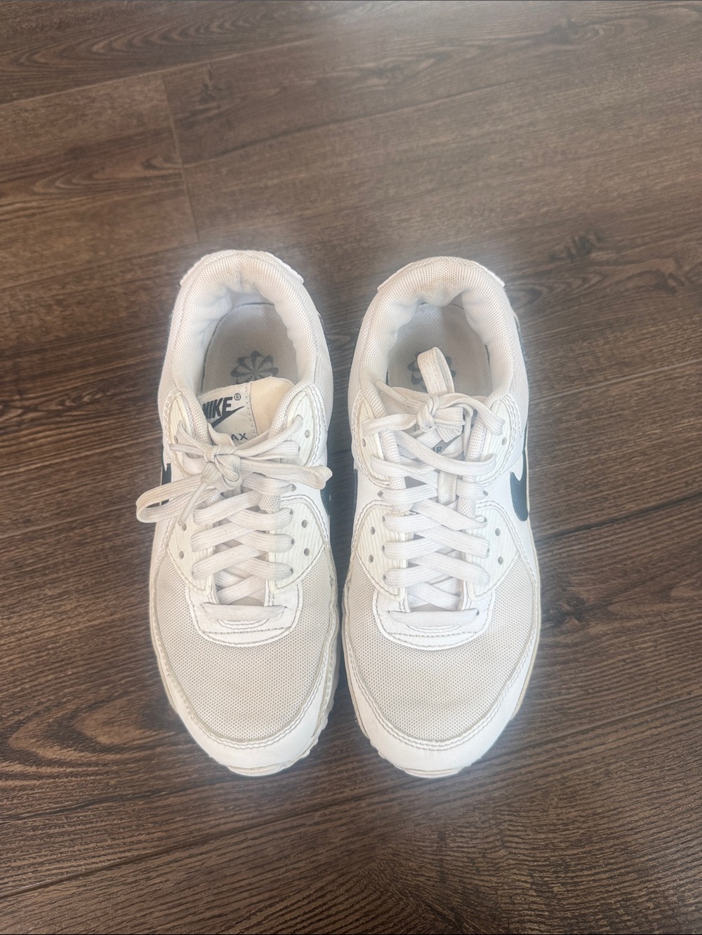 Nike Air Max 90 White and Black Women’s Air Max 90 Sneakers 7 - Picture 8 of 11